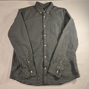 Gap Slim Fit Long Sleeve Button Up Shirt 100% Cotton Gingham Check, Men's Size L